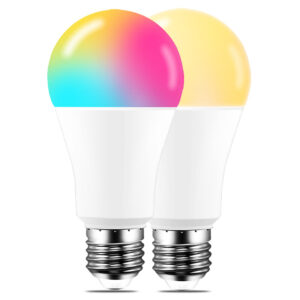 FLYDEA Dimmable Smart LED Light Bulb E27 WiFi RGB Variable Color Alexa Alice Google Home Assistant Siri Voice Control